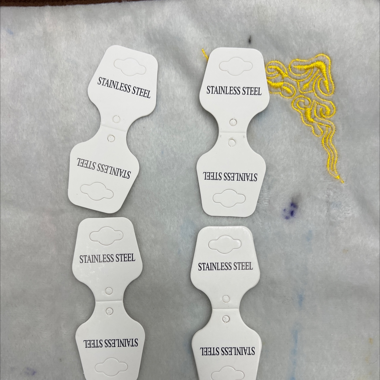 项链折叠卡片,白，流行饰品字样白底实物图