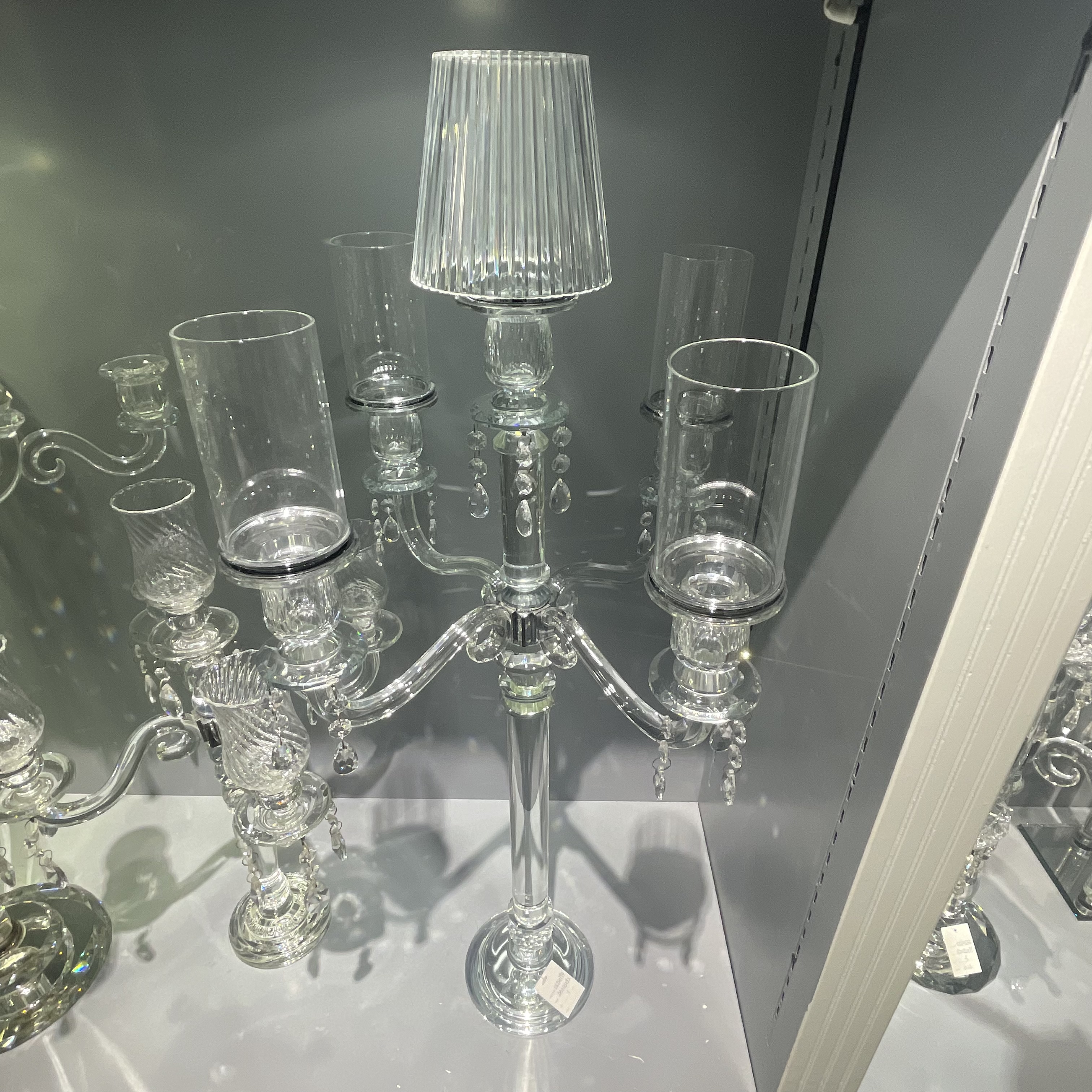 五头水晶烛台婚庆水晶灯装饰拍照道具