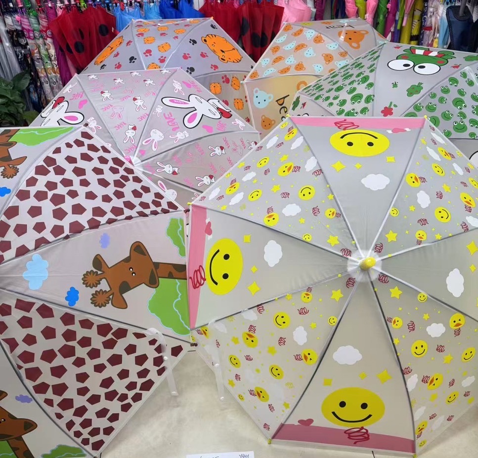 儿童雨伞50公分铁架POE面料塑料手柄防雨防晒细节图