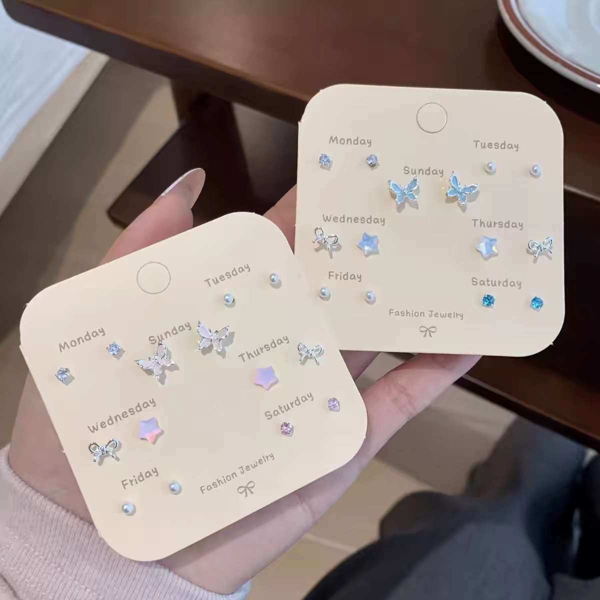 甜酷ins森系小清新可爱甜美小蝴蝶耳钉优雅小巧气质简约百搭耳骨