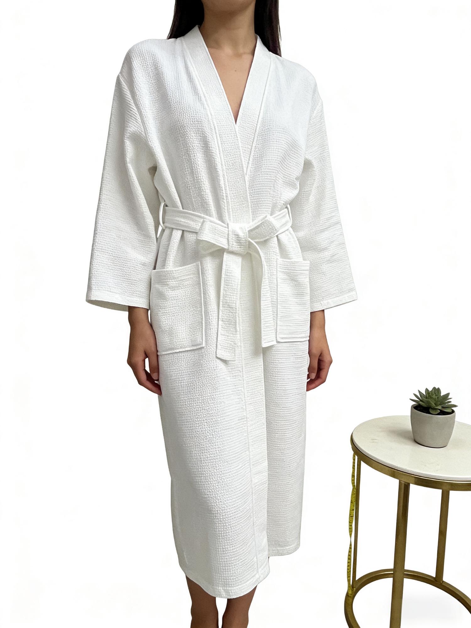 酒店用品布草，纯棉华夫格浴袍，酒店专用，浴袍透气柔软吸水性好