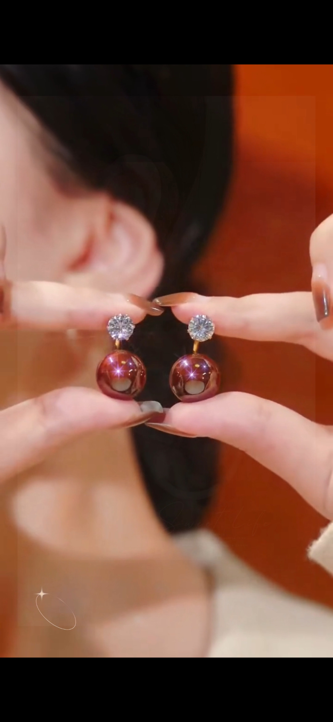 Fashionable zircon pearl earrings are classic and versatile detail image 4