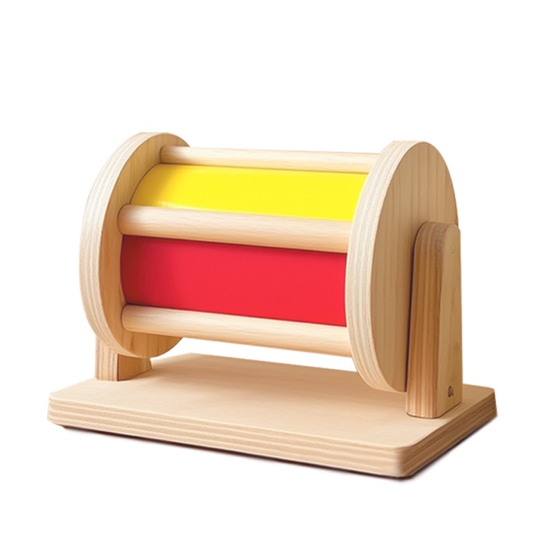 早教盒体验教具榉木蒙氏早教教具纺织鼓婴幼儿0-3岁玩具详情图5