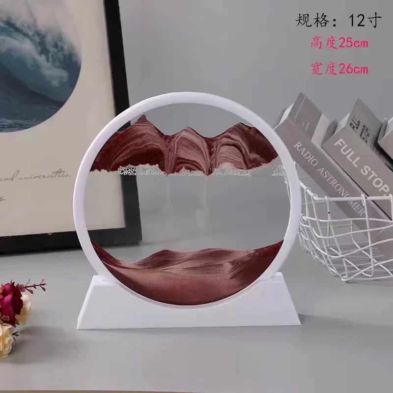 Creative 3D flowing sand painting ornaments, TV cabinet, wine cabinet, living room table decoration, artistic hourglass, light luxury gift, home flowing water ornaments detail image 7