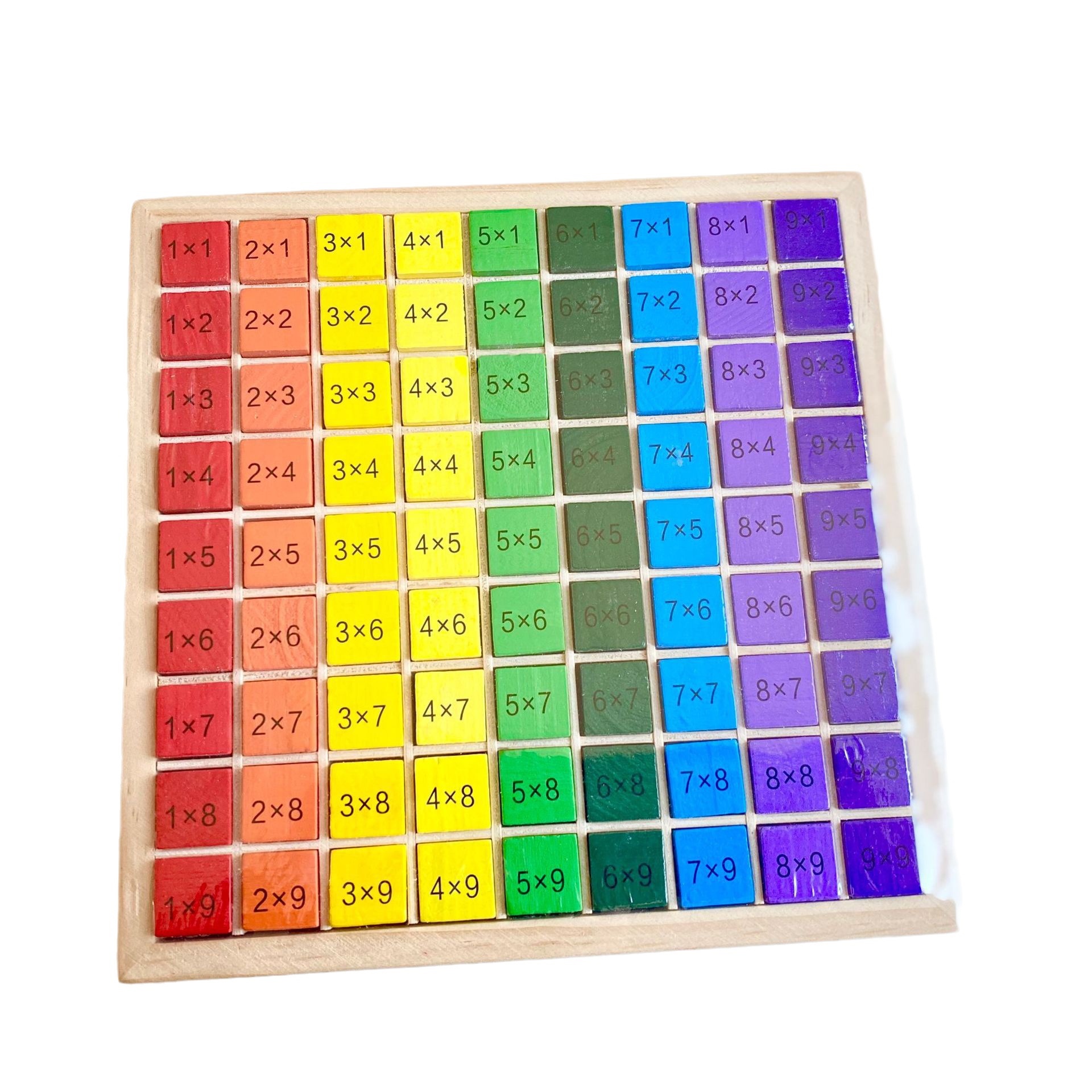 木制九九乘法口诀表二年级儿童木质早教益智玩具教具 99运算表细节图