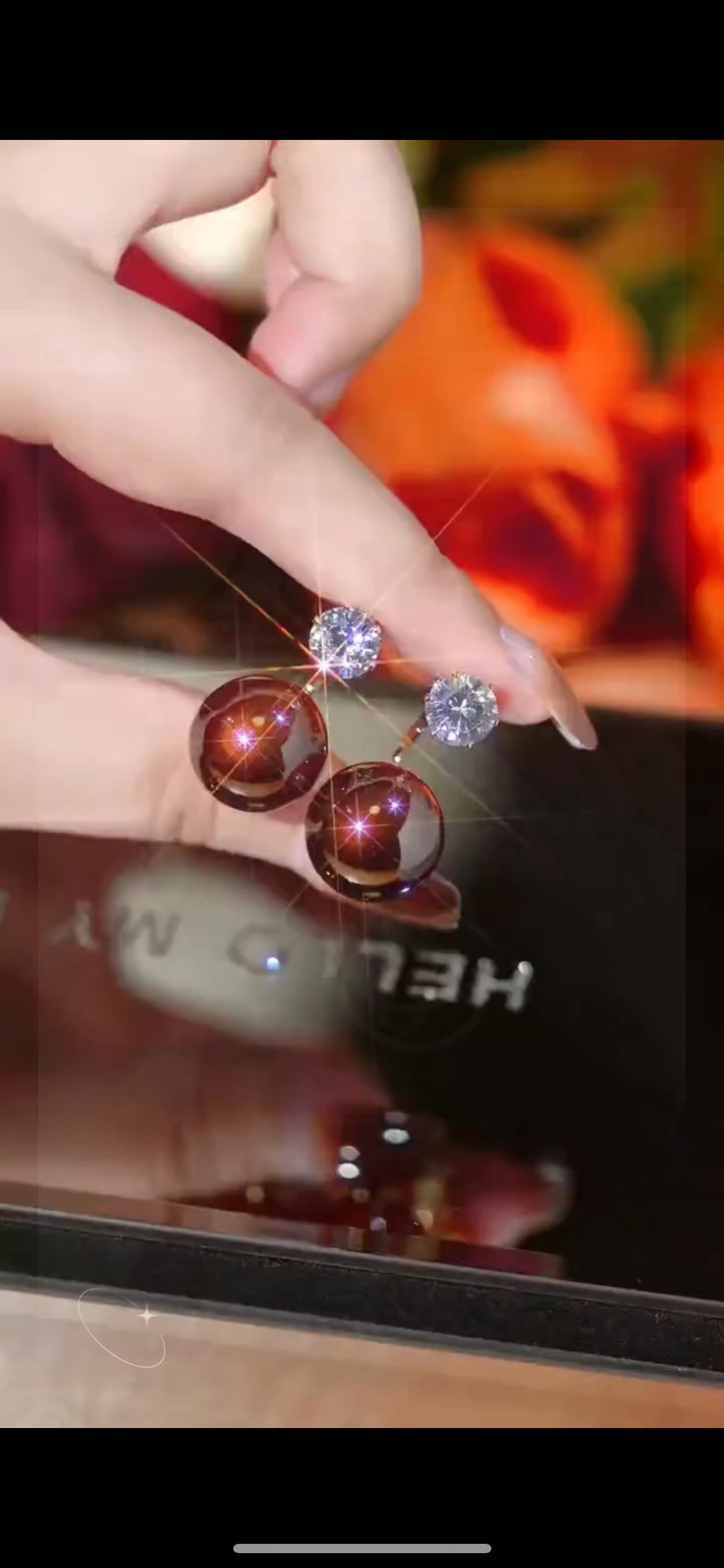 时尚锆石珍珠耳环金典百搭