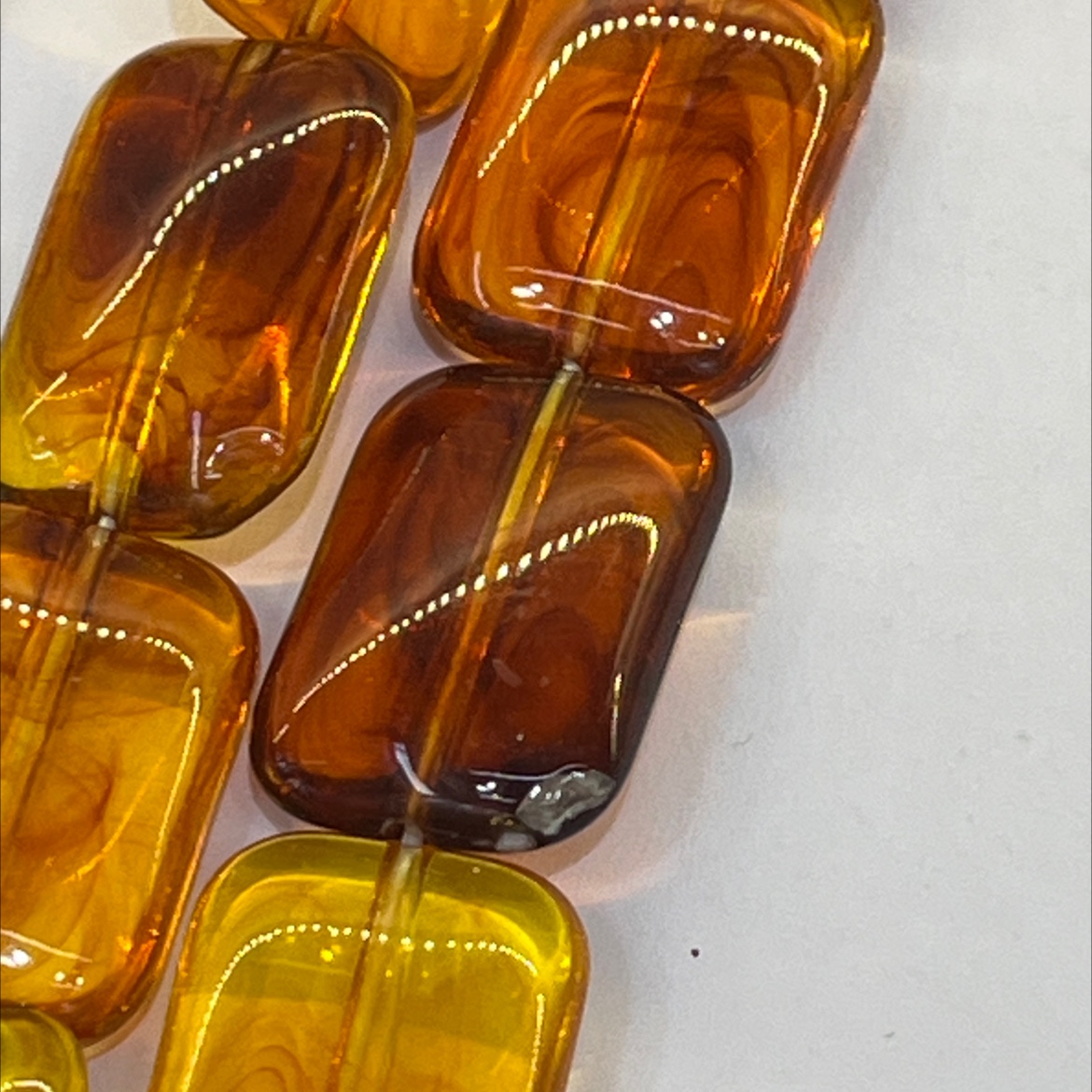 琥珀亚克力双条项链详情图3