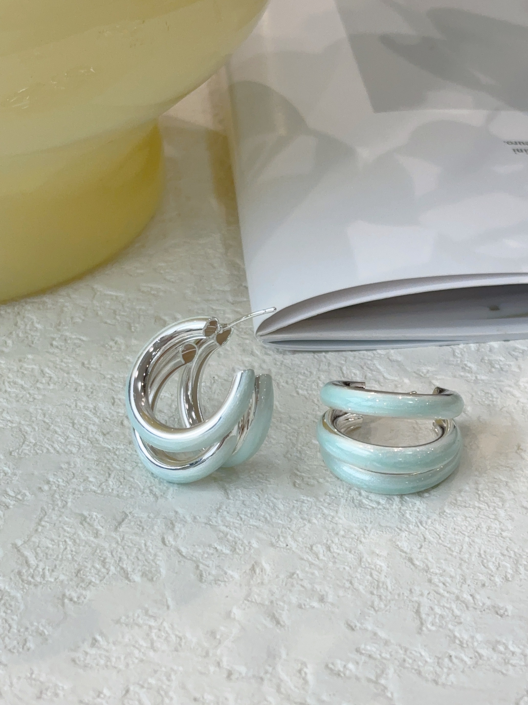 ccb四爪耳钉饰品打耳洞专用女款简约时尚小众设计详情图5