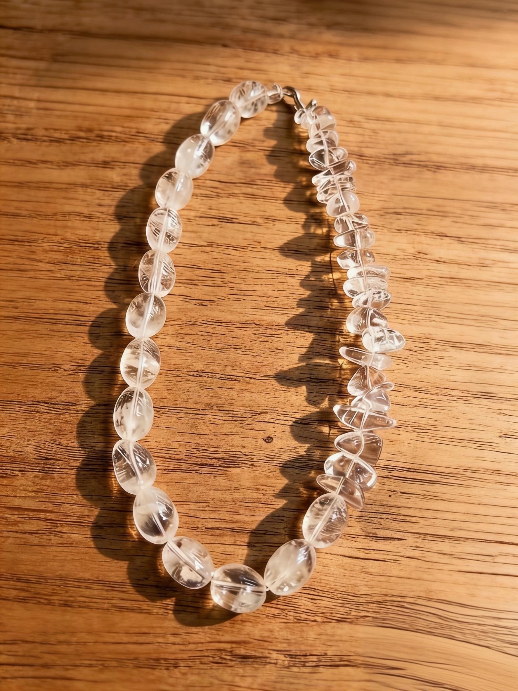 天然白水晶项链，极简高级清冷又温柔的百搭饰品产品图