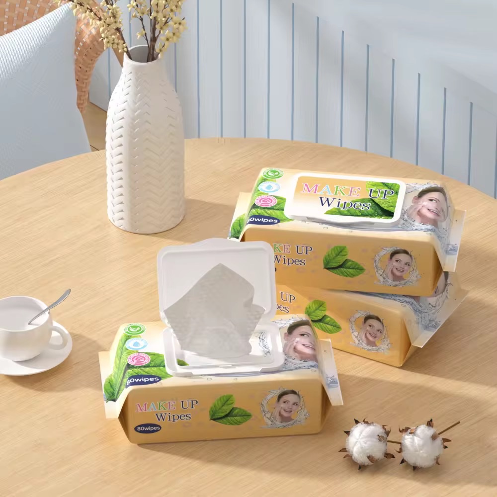 卸妆湿巾Makeup remover wipes，50pcs ，Can be customized