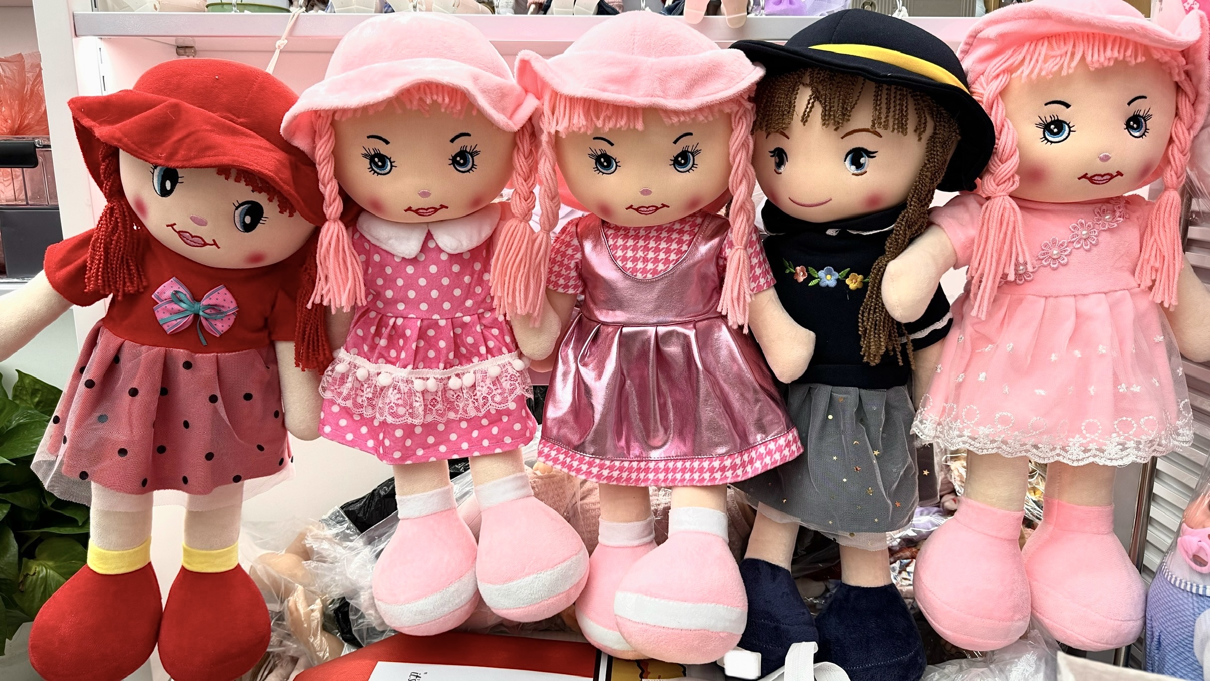 55cm混款儿童洋娃娃布娃娃毛绒玩具女孩毛绒公仔布艺玩偶公仔生日礼物