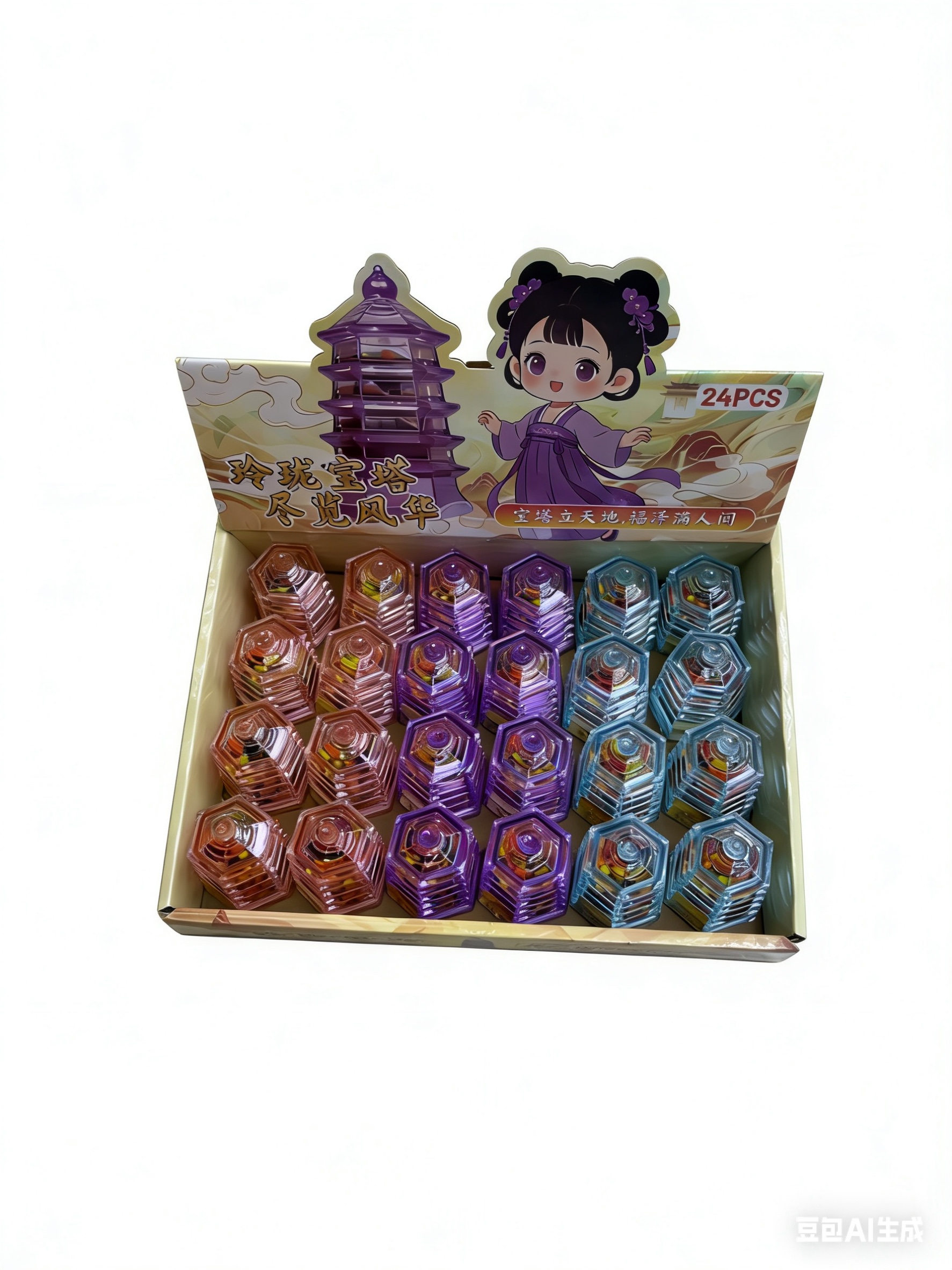 泡大珠海绵宝宝，泡水长大玲珑宝塔 夏季必备孩子爱玩小玩具跨境跨境微缩详情图4