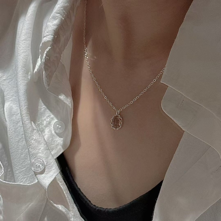 925纯银锁骨链小众轻奢颈饰品银链锁骨链时尚产品图