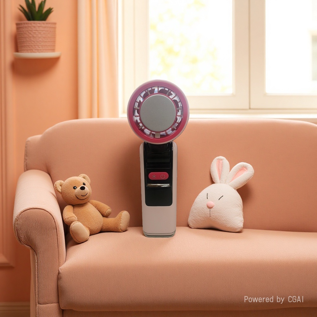In stock: USB semiconductor cold air ice pack, high-speed handheld fan, silent small wind cannon, digital display neck hanging small fan Specification image