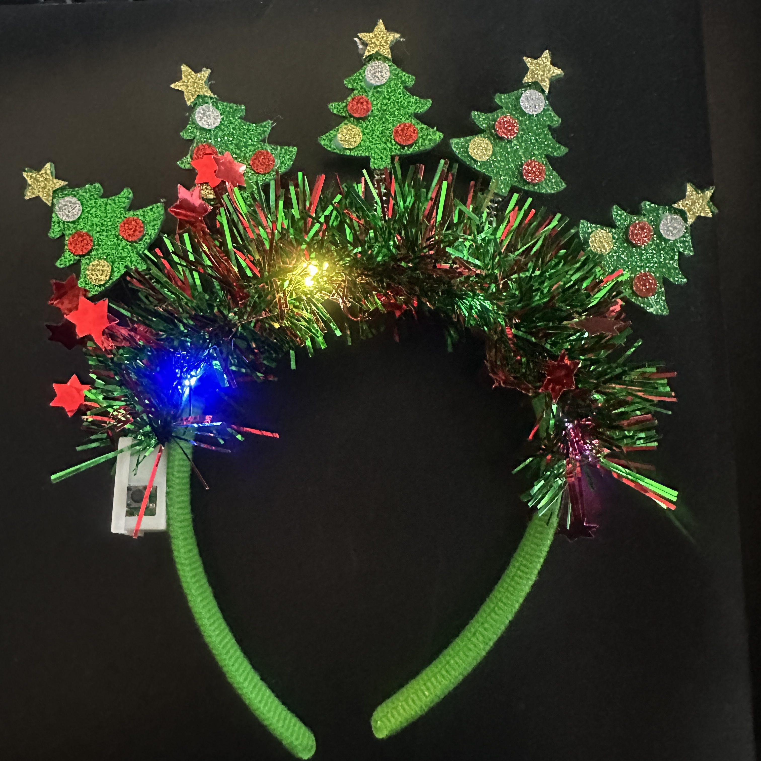 跨境新款圣诞发箍麋鹿雪人彩带儿童发箍派对演出装饰圣诞节头箍雪花发光头扣玩具2027详情图5