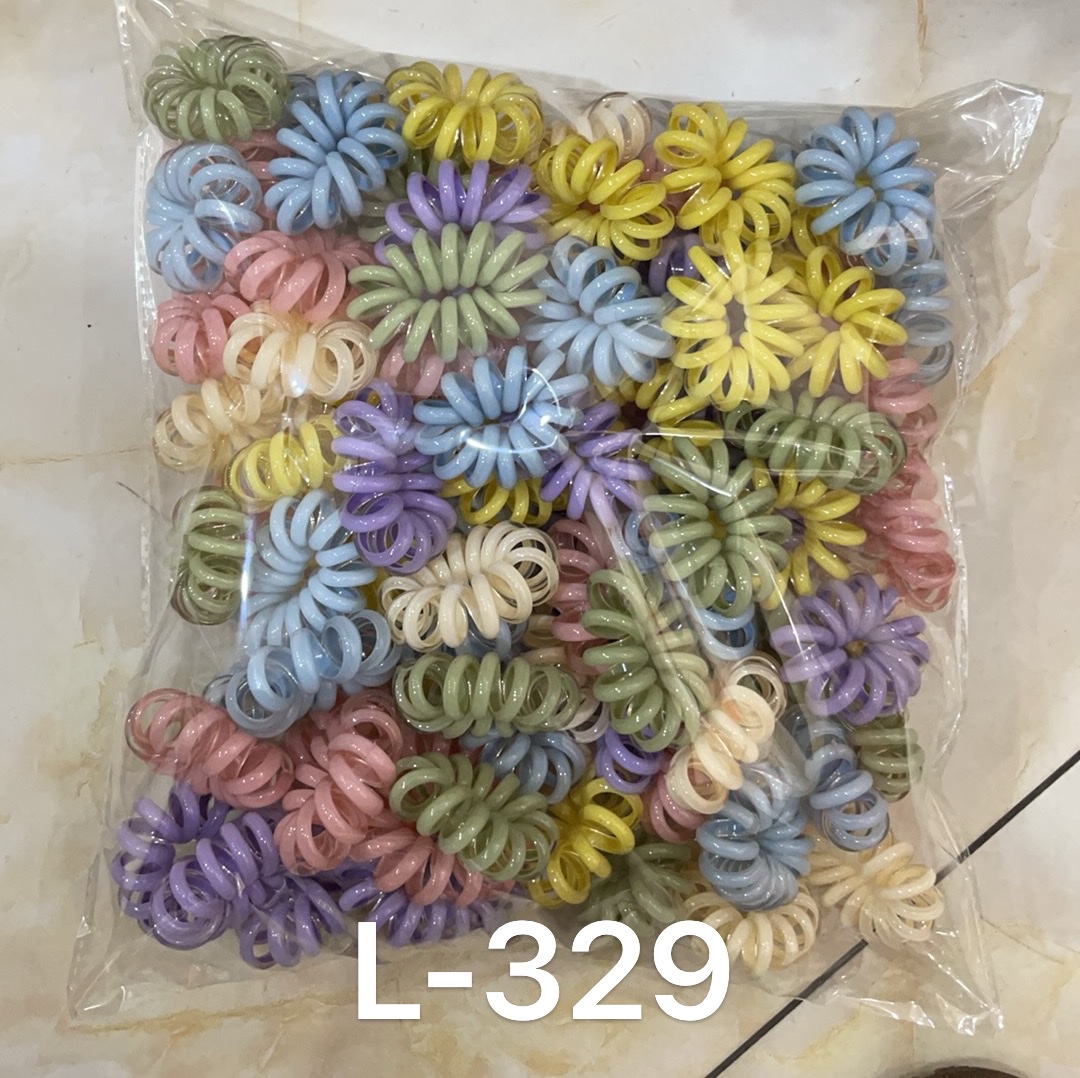 春天款发圈透明包边整包电话线发圈日用发饰女可爱时尚发圈多用途套装