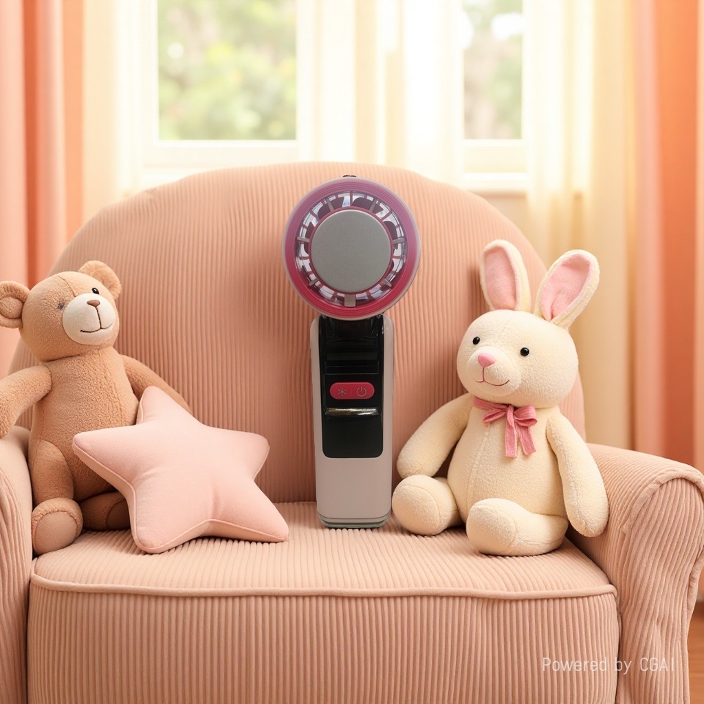 In stock: USB semiconductor cold air ice pack, high-speed handheld fan, silent small wind cannon, digital display neck hanging small fan