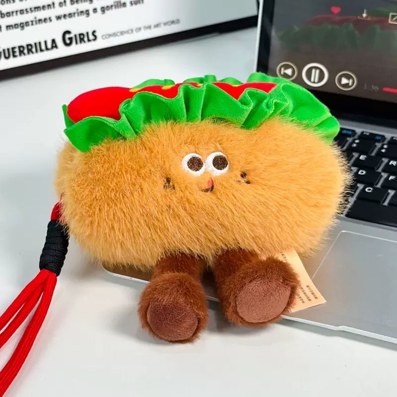 美味西餐汉堡薯条香味挂件毛绒玩具公仔娃娃