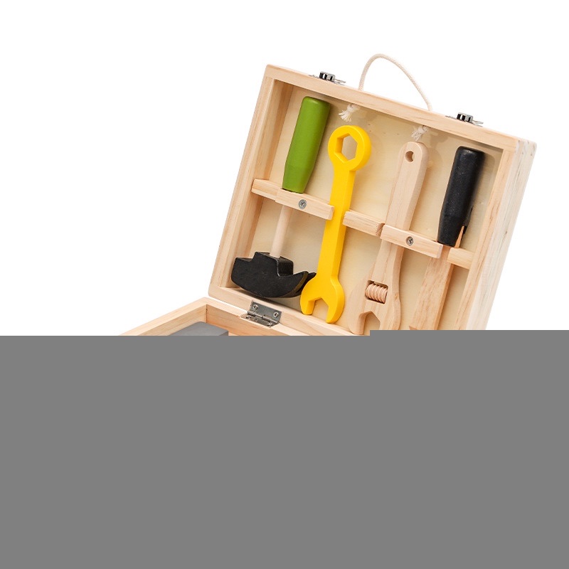 DIY手提益智仿真木制儿童过家家玩具套装男孩维修修理智力工具箱详情图6