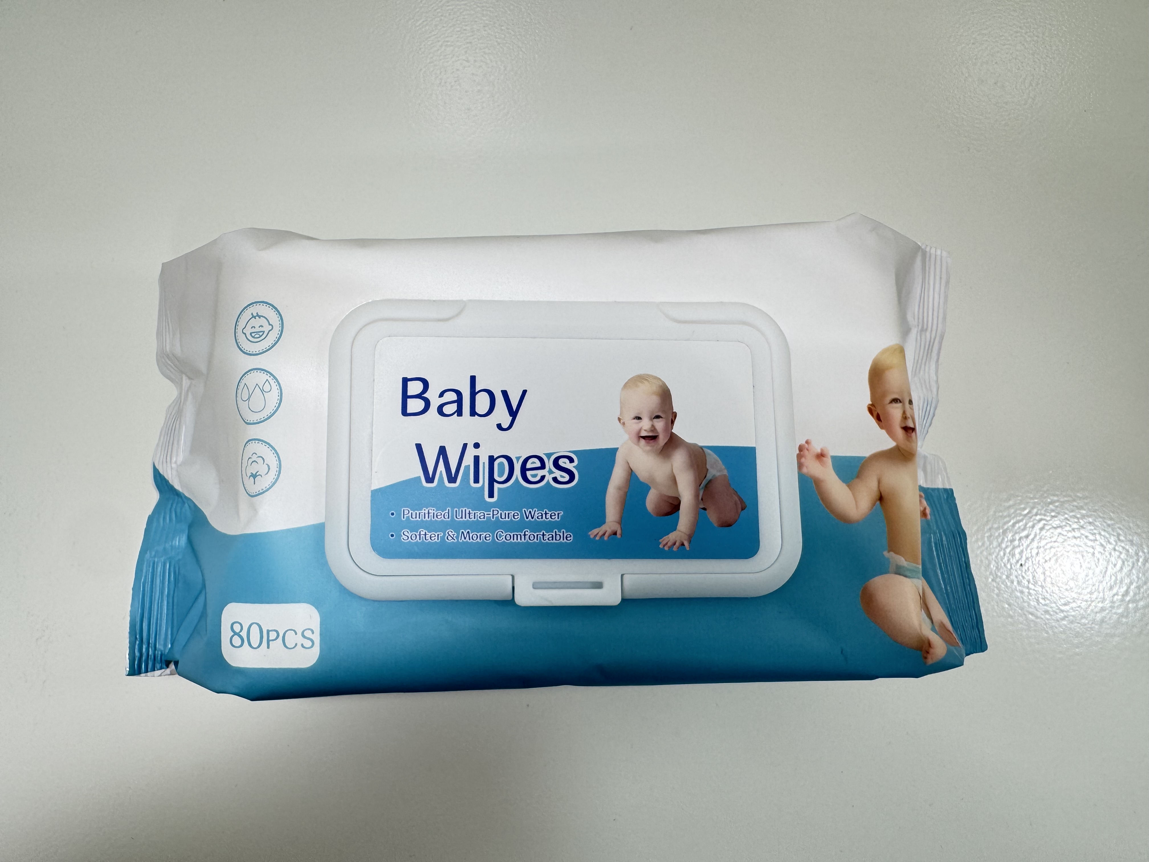 80pcs 婴儿湿巾，80 Gentle Skin-Friendly Baby Wipes细节图