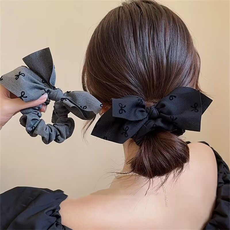 小香风蝴蝶结小肠发圈头绳扎头发马尾丸子头皮筋韩系简约百搭发绳