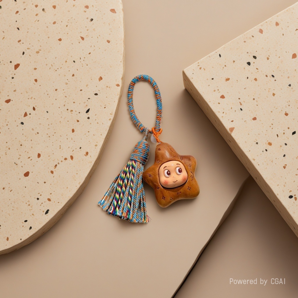 五角星，星星人挂件细节图