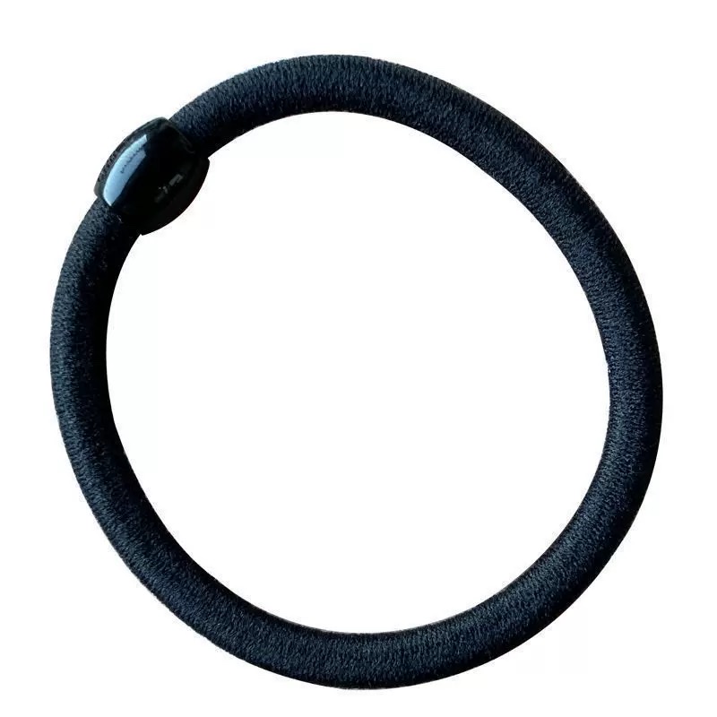 New 2026 Black thickened, high-elasticity and durable hair band for women, adult hair band, ponytail leather band and rubber band details Picture