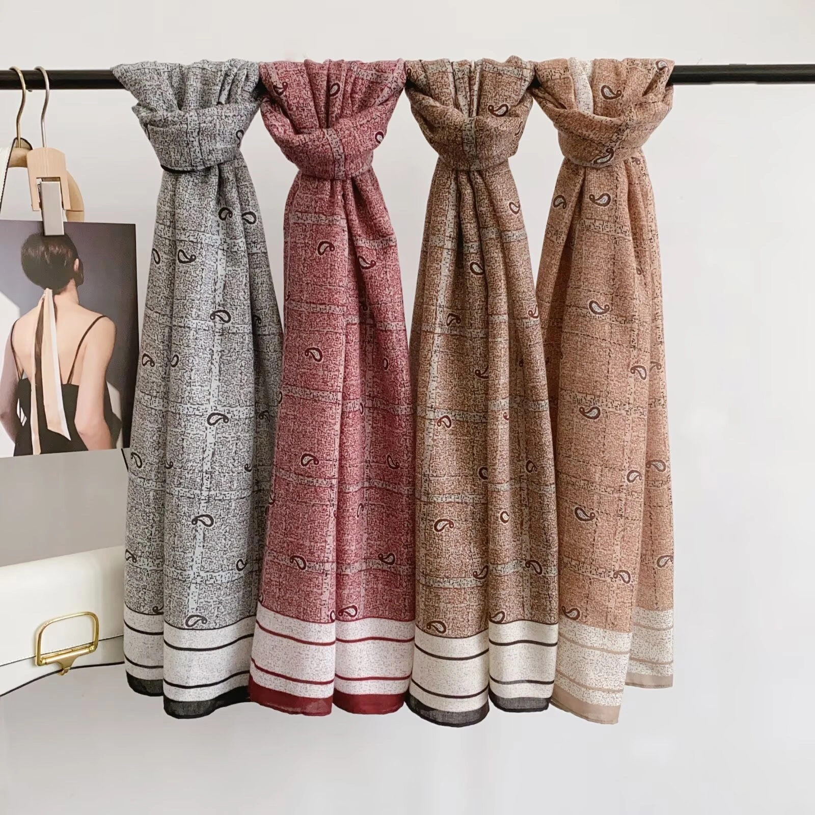 New hot sale Hot New style Linen long Scarf Cotton Linen Scarf 85*180cm 137g Need more new styles ask me for pictures detail image 9