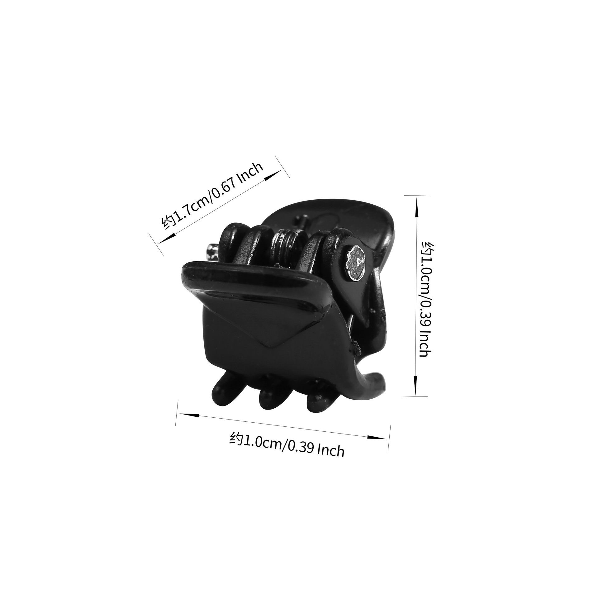 Red Children's 1cm black bangs clip, mini woven matte hair clip, girls' hairpin net, small hair and small claw clip accessory detail image 9