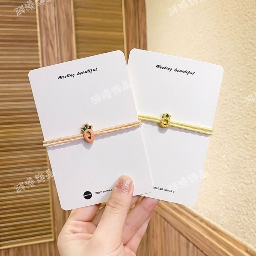 新款甜美可爱水果发圈橡皮筋扎头发学生少女儿儿童发绳头饰细节图