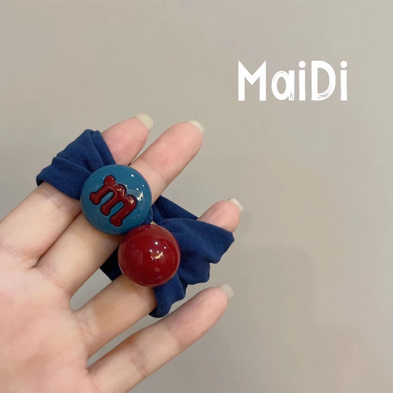 韩版高颜值发圈简约可爱无扎痕高弹力M豆皮筋发饰女生时尚发绳细节图