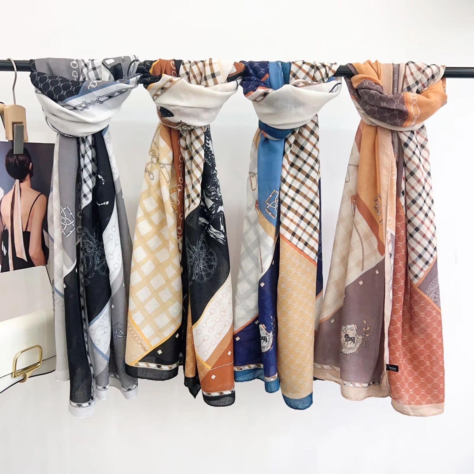 New hot sale Hot New style Linen long Scarf Cotton Linen Scarf 85*180cm 137g Need more new styles ask me for pictures detail image 2