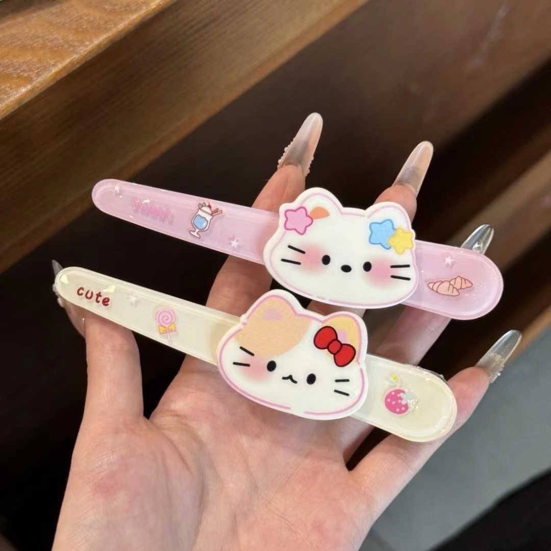 韩版萌趣一字夹卡通甜美可爱猫咪小狗少女心刘海夹子ins
风边夹产品图