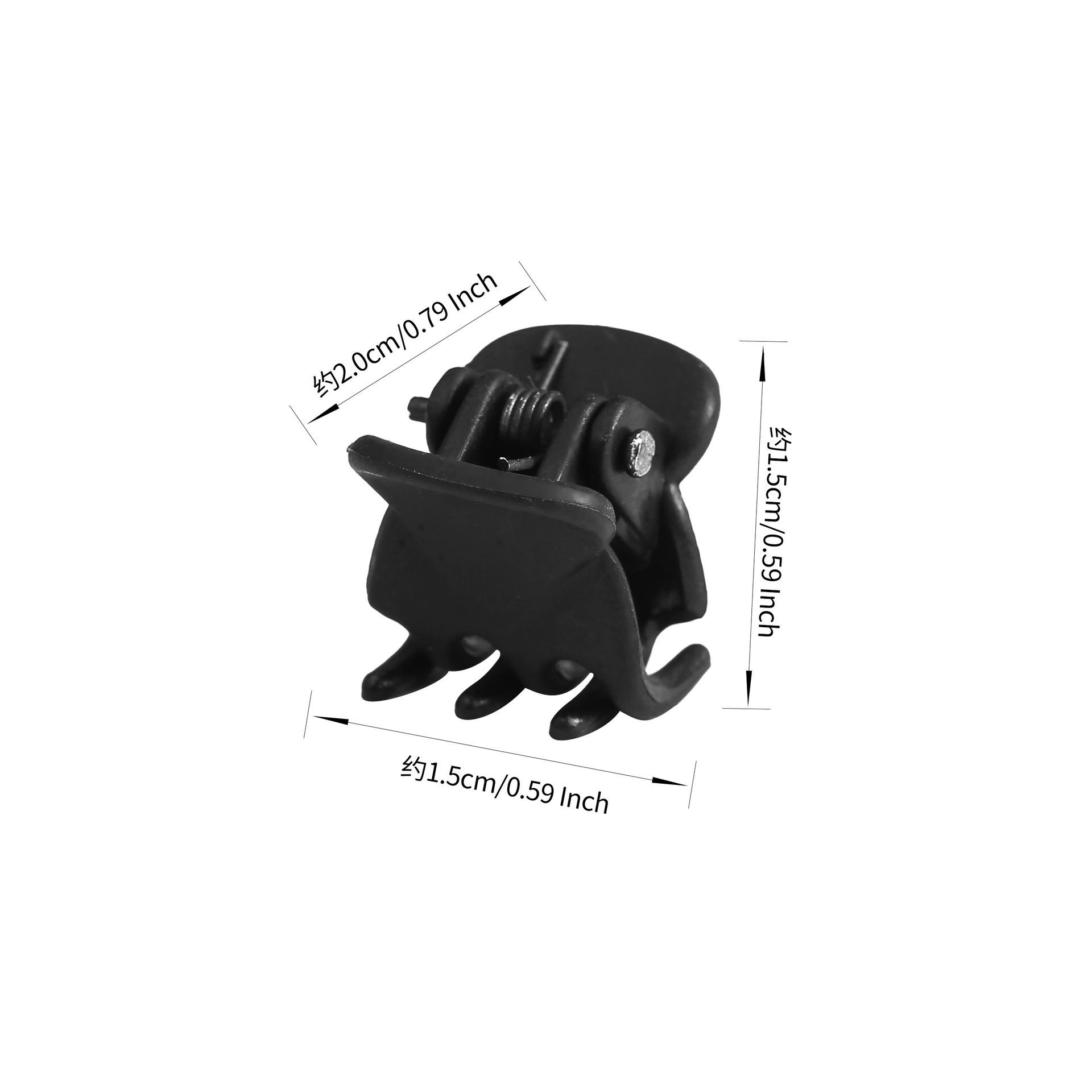 Red Children's 1cm black bangs clip, mini woven matte hair clip, girls' hairpin net, small hair and small claw clip accessory detail image 10