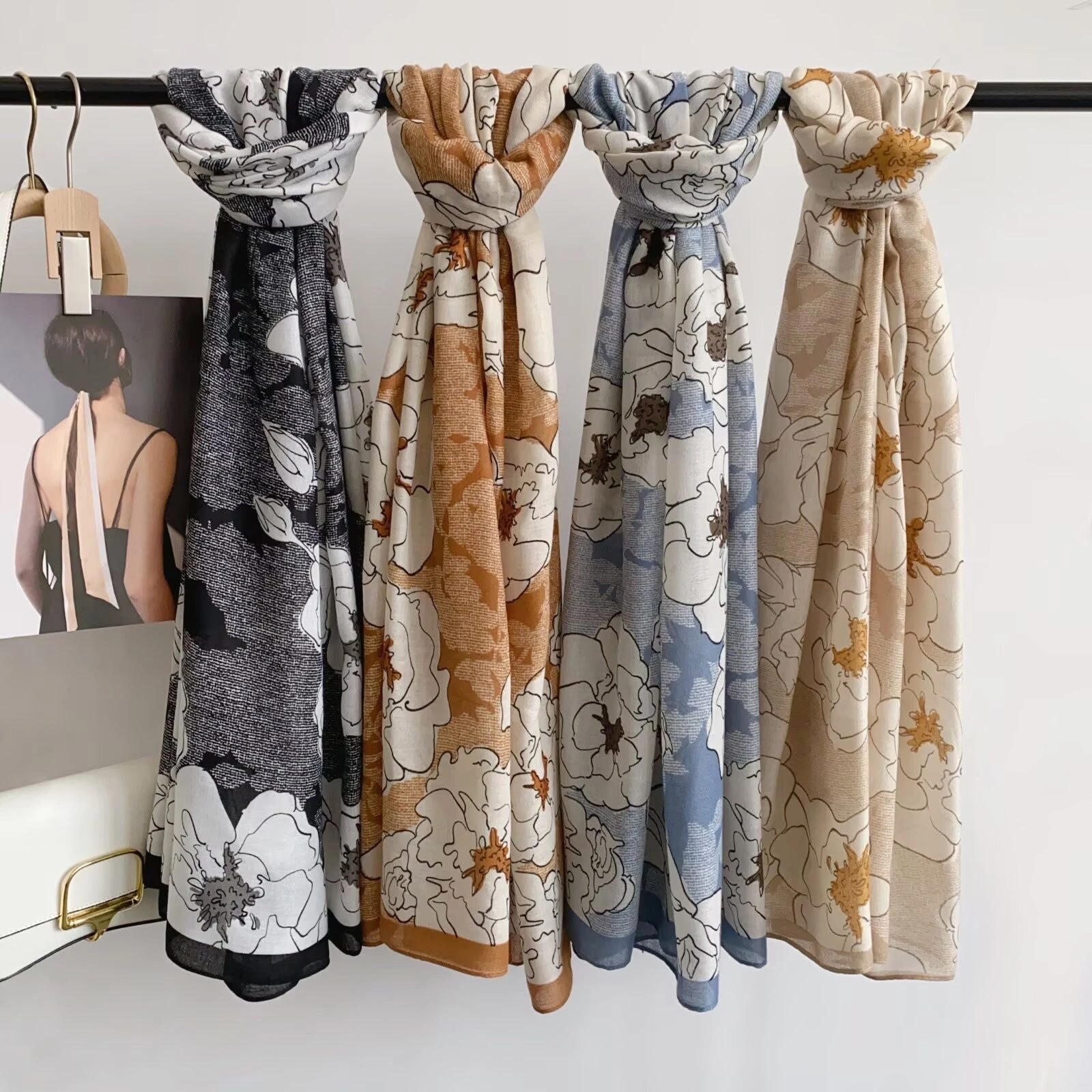 New hot sale Hot New style Linen long Scarf Cotton Linen Scarf 85*180cm 137g Need more new styles ask me for pictures detail image 11