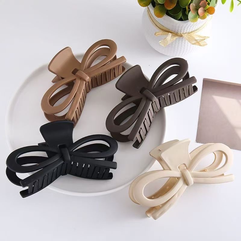 简约发夹高级13鲨鱼后脑勺新款头饰小众领结轻奢diy爆款头发抓夹