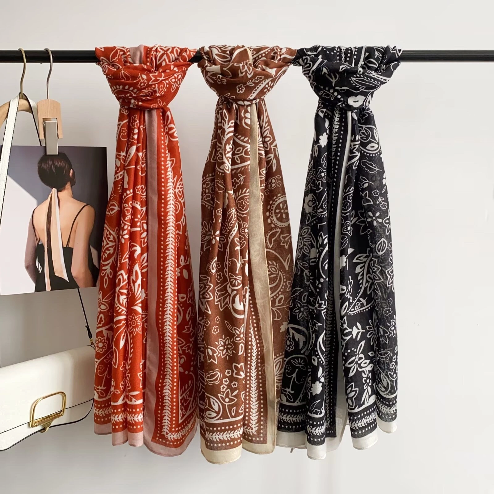 New hot sale Hot New style Linen long Scarf Cotton Linen Scarf 85*180cm 137g Need more new styles ask me for pictures detail image 13