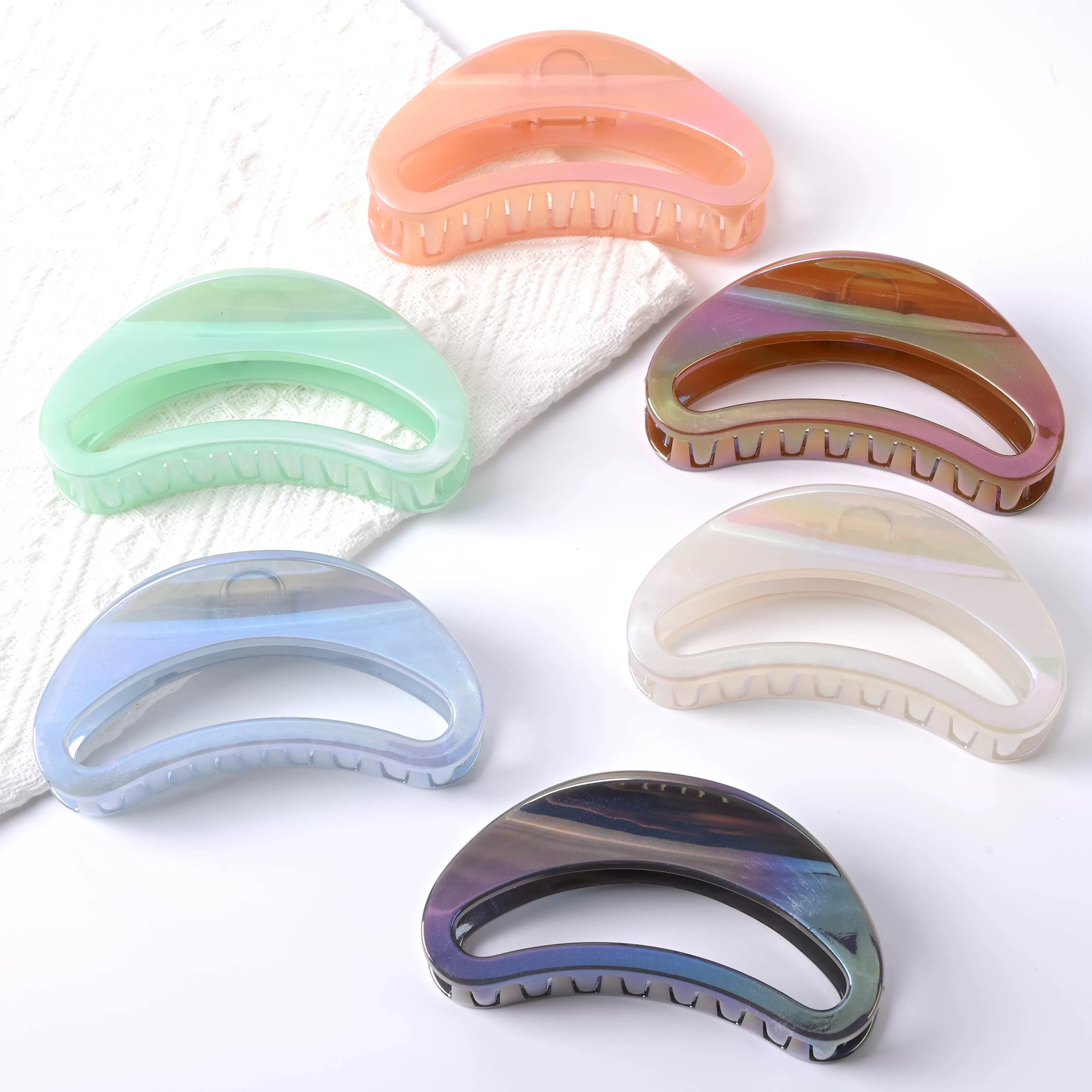 2026冬季新款豹纹晕染时尚个性高级感大号抓夹气质盘发鲨鱼夹产品图