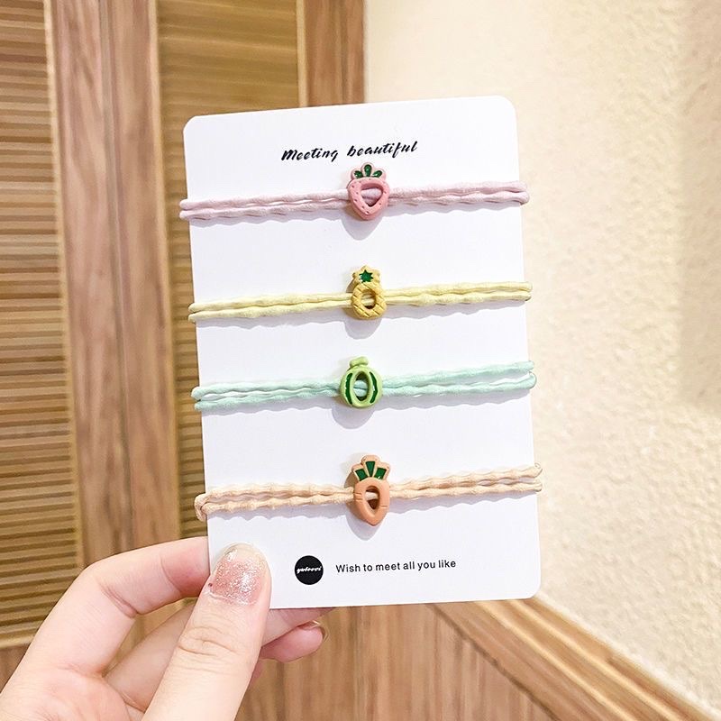 新款甜美可爱水果发圈橡皮筋扎头发学生少女儿儿童发绳头饰