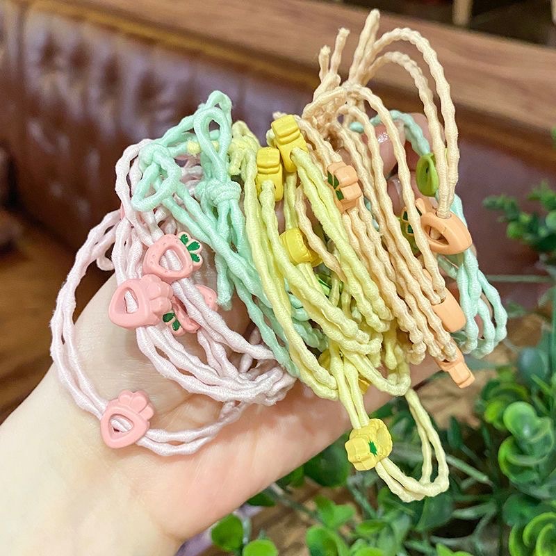 新款甜美可爱水果发圈橡皮筋扎头发学生少女儿儿童发绳头饰产品图