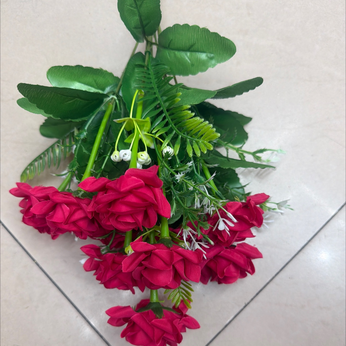 厂家直销长期低价仿真花装饰花玫瑰百合客厅装饰植物墙仿真花产品图