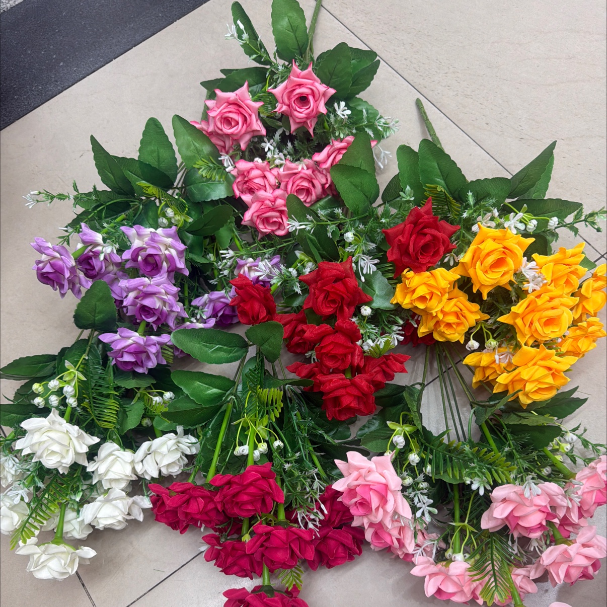 厂家直销长期低价仿真花装饰花玫瑰百合客厅装饰植物墙仿真花详情图2