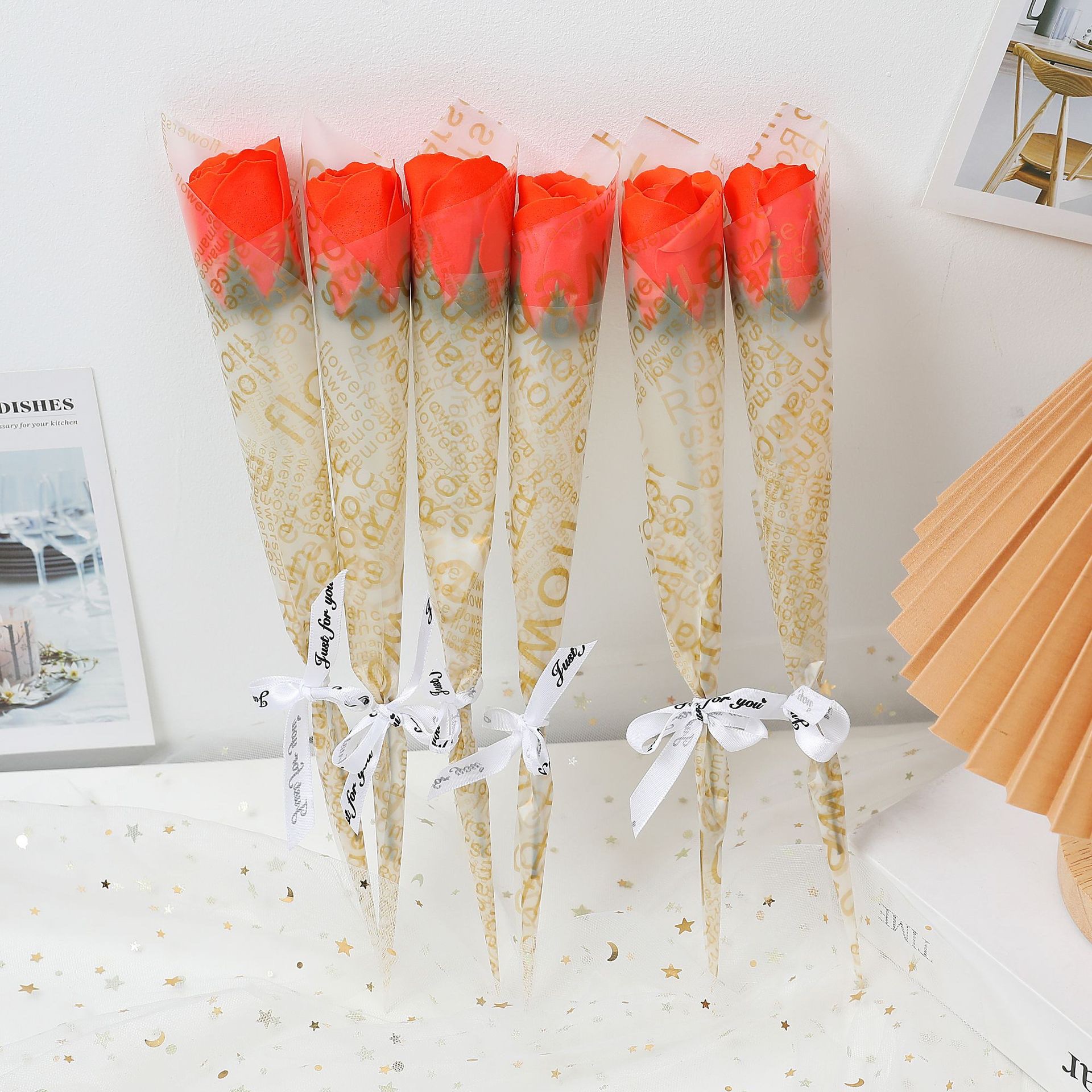 三层字纹字母卷花香皂花详情图2