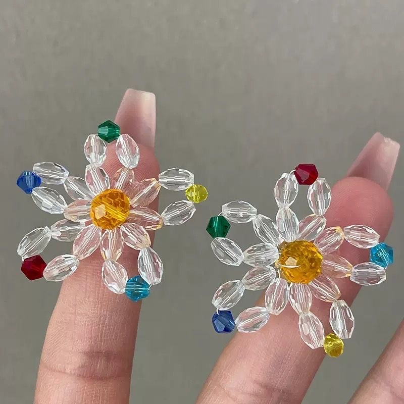 Colorful crystal dopamine handmade small flowers Specification image