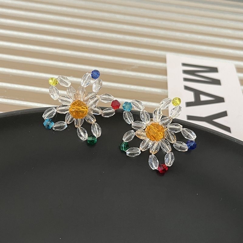 Colorful crystal dopamine handmade small flowers details Picture