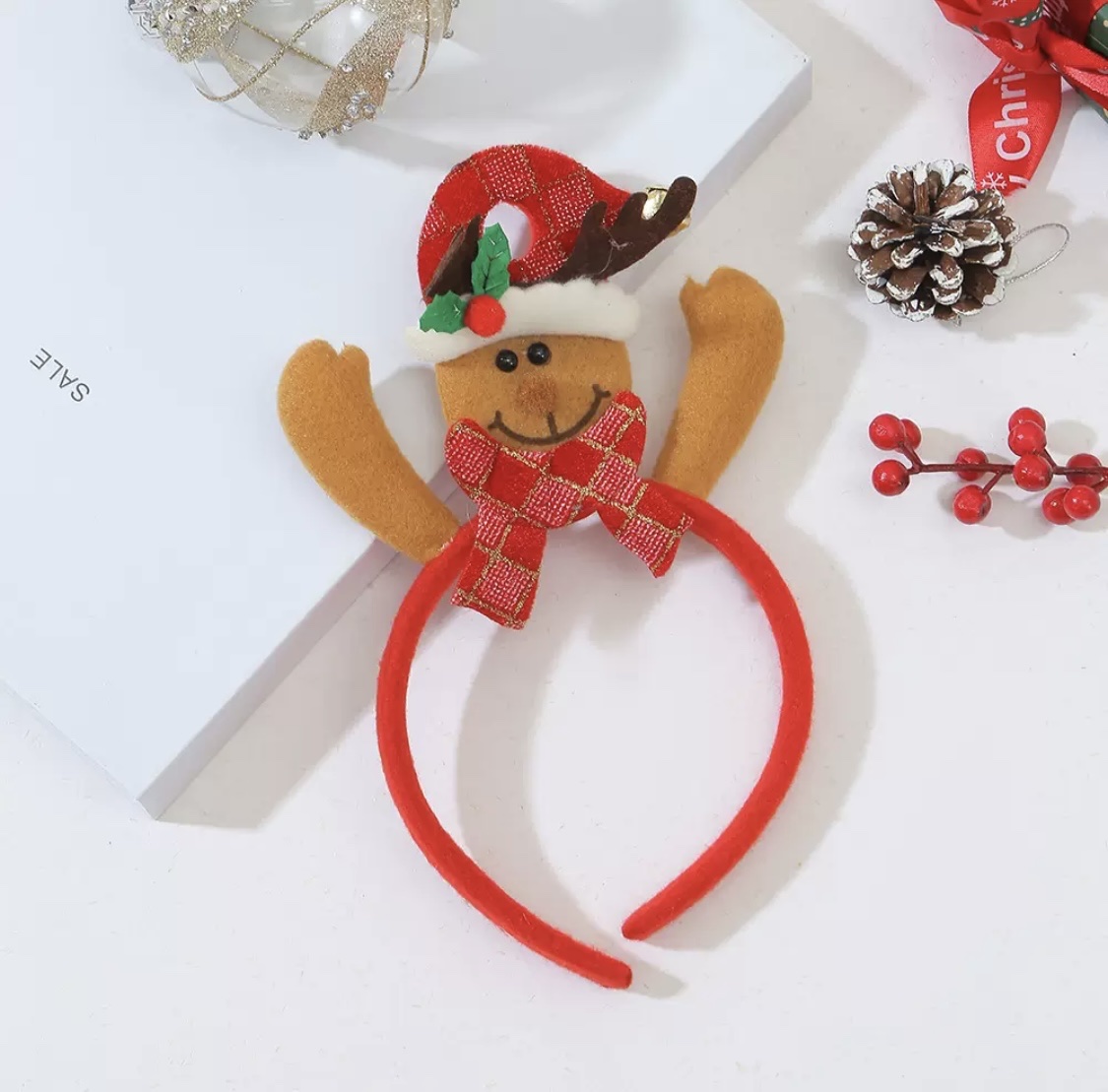 新款圣诞节装饰品圣诞头箍圣诞老人发箍圣诞节日聚会气氛布置用品  details Picture