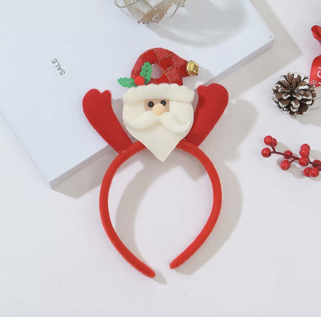 新款圣诞节装饰品圣诞头箍圣诞老人发箍圣诞节日聚会气氛布置用品  Application Scenario
