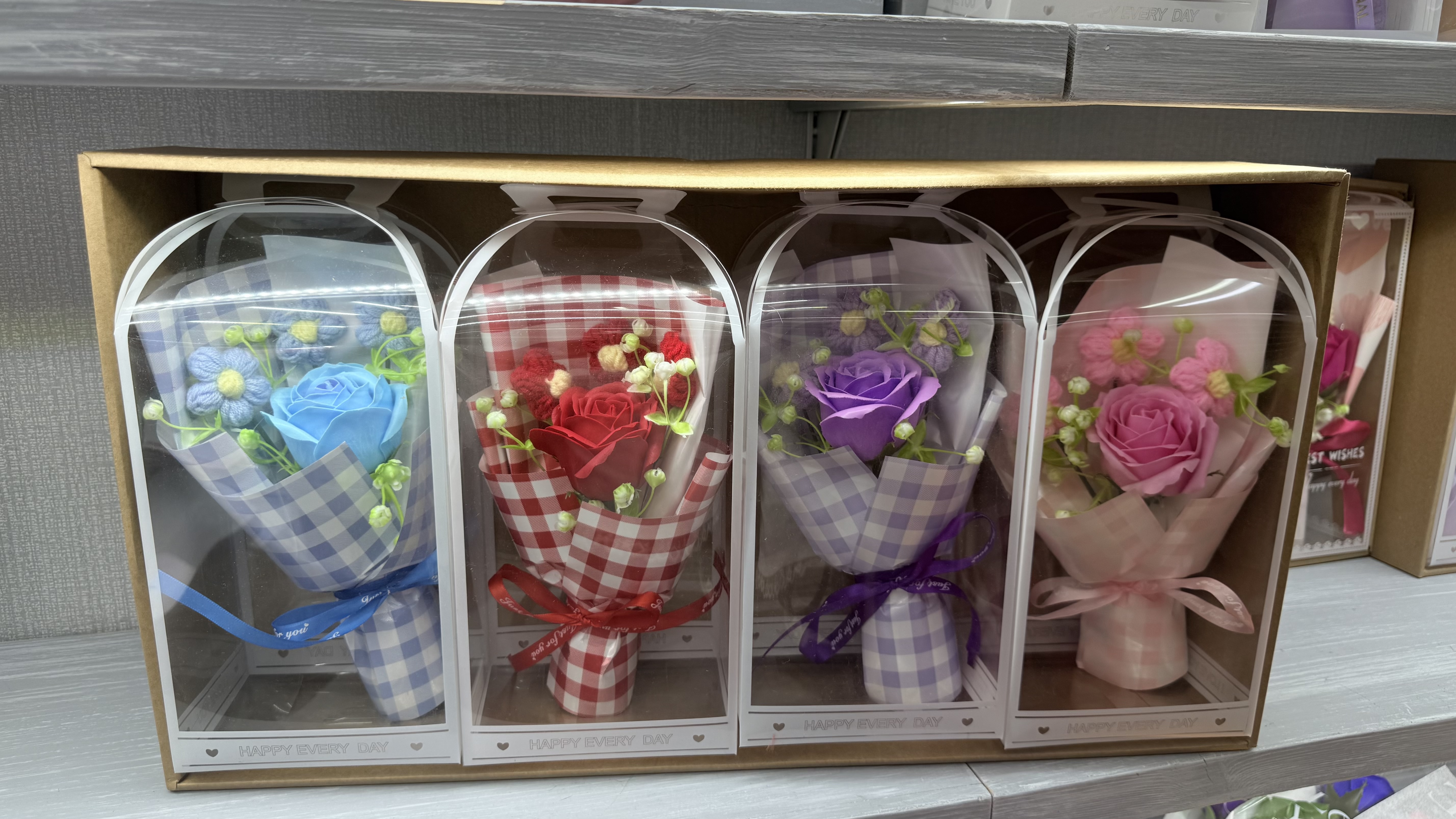 钩织仿真花毛线泡芙五层一朵装饰假花家居摆件仿真花