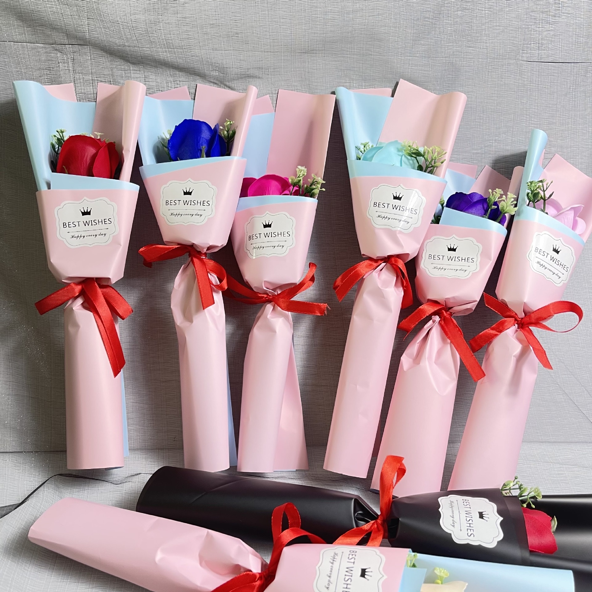 一朵三层香皂花花束