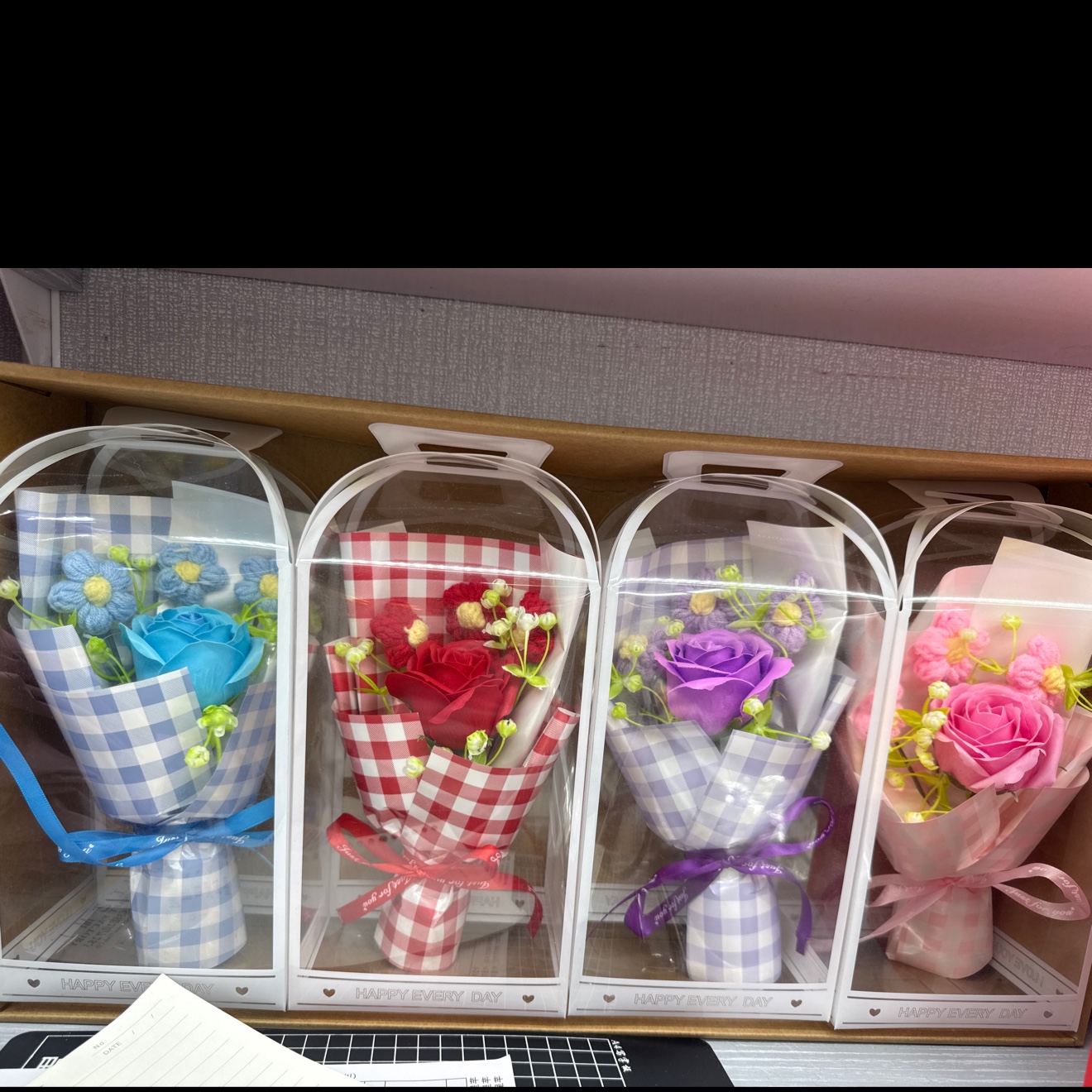 钩织仿真花毛线泡芙五层一朵装饰假花家居摆件仿真花产品图